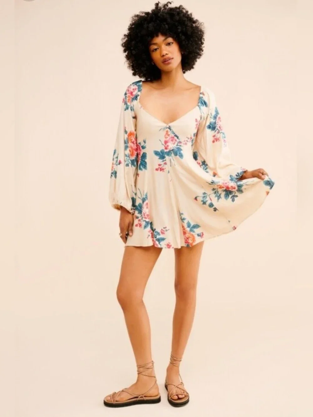 Free People Francesca Floral Mini Dress